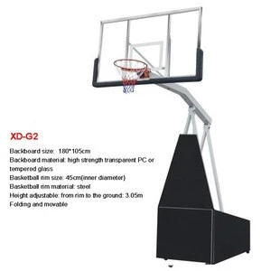 Outdoor Adult Sports Training Equipment Manual Hydraulic Portable Basketball Hoop Stand