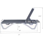 outdoor for garden/pool/beach aluminum plastic sun lounger chair