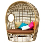 outdoor Rattan Aluminium design Daybed Furniture Chaise