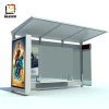 Outdoor Steel Structure Simple  Design Advertising Bus Shelter