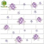 Outdoor waterproof flower designer brick pe wall coating 3d foam wallpaper sticker