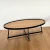 Import Oval Shape MDF Veneer Metal Frame Modern Wooden Table from China