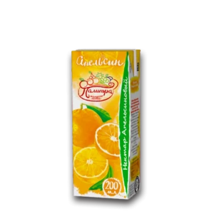 Palitra 200ml Orange Beverage Fruit Juice, Orange Soft Drink, Russian Orange Juice