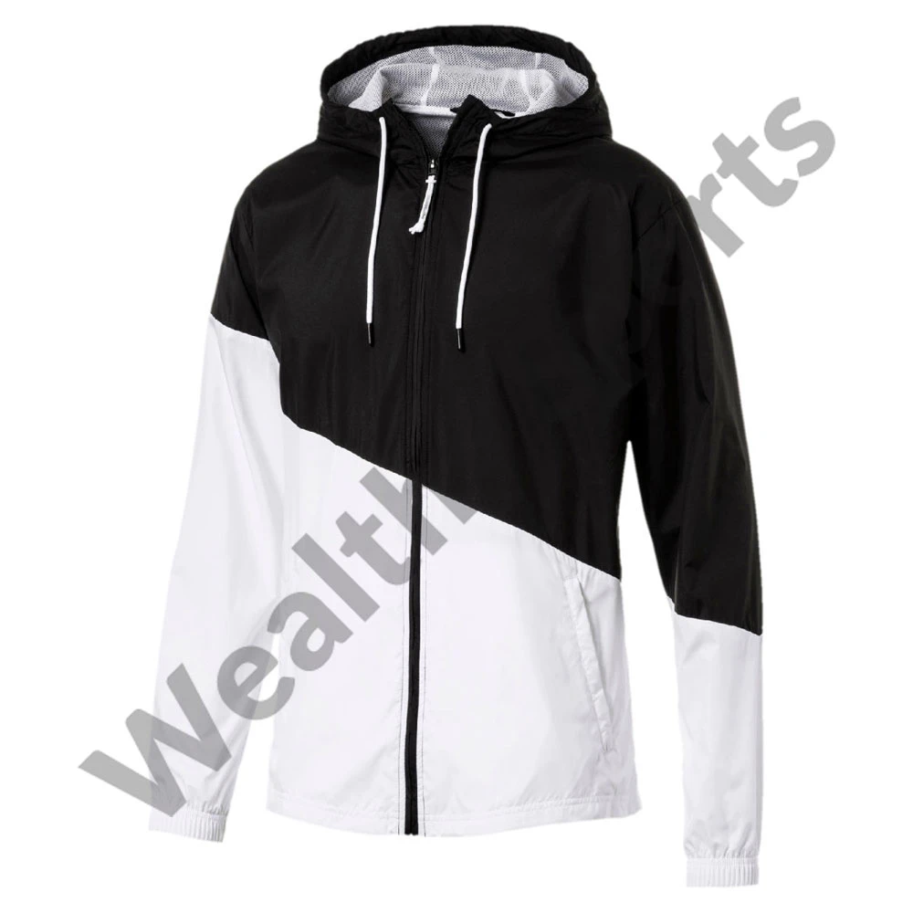 Paneled Hooded windbreaker jacket