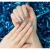 Import Perfect fitting real gel nail sticker like Press on nails strips Hologram Silver full-cover blue gradation from South Korea