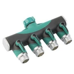 Plastic 4-way garden hose pipe splitter for lawn