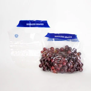 Plastic PE Slider Fruit Bag For Grape Packaging