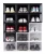 Import Plastic shoe organizer drop front transparent sneaker shoe storage box clear stackable magnetic shoe box large manufactuer XH001 from China