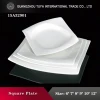 Popular Restaurant crockery dinnerware ceramic serving white porcelain square plate