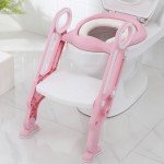 Portable baby toilet soft seat potty chair with steps Safety Baby Potty Seat With Ladder