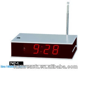 Portable digital led clock radio