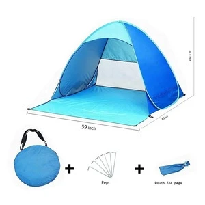 Portable Lightweight Beach Tent ,Automatic Pop Up Sun Shelter Umbrella,Outdoor Cabana Beach Shade with UPF 50+ Sun Protection