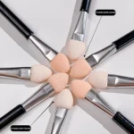 Portable 50PCS/Box Double-ended Nail Sponge Brush Dual Sides Sponge Pen Nail Art Mirror Powder Painting Tool