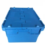 PP material Industrial Storage Stackable Tote Plastic Crate with Lids