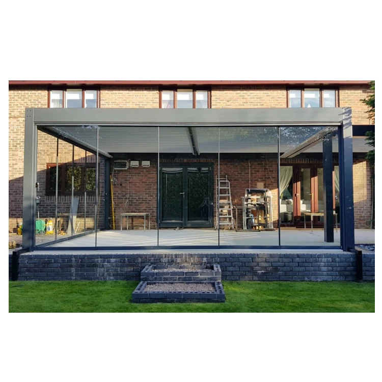 prefab sun porch/glass screened laminated glass attached house