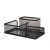 Import Premium metallic acrylic black Nondetachable 3 grids desk accessories for office from China