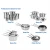 Professional  aluminum cooking pot cookware set stainless steel sanding pot soup &amp; stock pots