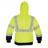 promotion high visibility reflective safety fleece hoodie sweatshirt for men roadway traffic warmer security workwear uniform