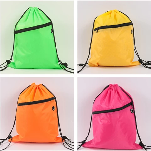 Promotional High Quality Sport Custom Waterproof Polyester Drawstring Bag