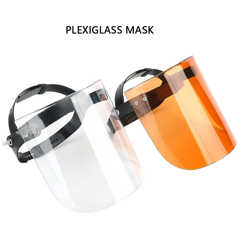 Protector facial face shields manufacturer wholesale head wear closed plexiglass face mask with shield Impact and splash proof