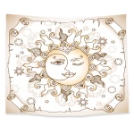 Psychedelic Wall Hanging Tapestry with Art chakra Hippie Tapestry Wall Hanging Sun and Moon Tapestry