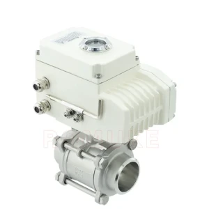 Q961F-16P   Stainless Steel CF8 CF3 CF8M CF3M Three-piece Welded Electric Ball Valve