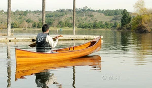 Real Full Size Wooden Canoe, Cedar Strip Kayak