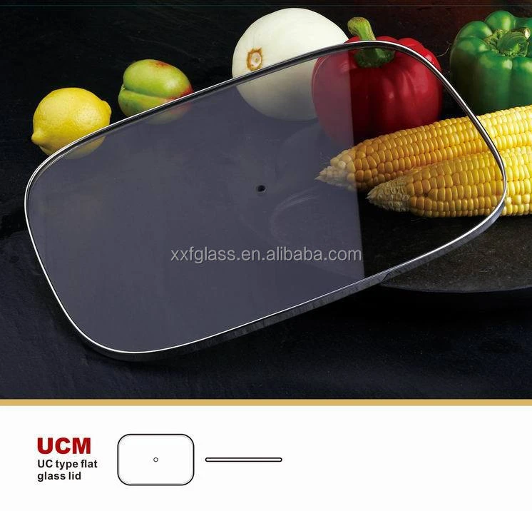 rectangular flat tempered glass pot lid in cookware parts