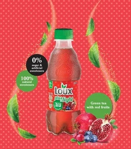 Red Fruits Ice Tea Loux plus n light - Non Carbonated Drink Beverage - NO Sugar - NO Artificial Sweeteners - 330ml PET Bottle