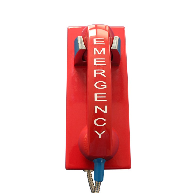 Red Waterproof corded telephones Emergency Telephone for intercom SOS System