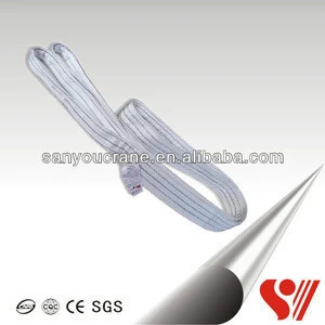 Reliable Polyester lifting webbing slings flat webbing slings with white colour