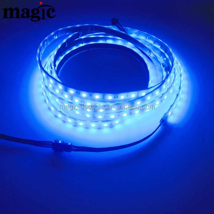 RGB strip light 60LEDs per meters 24V 12V SMD5050 IP66 Soft silicone tube Waterproof RGB led tape