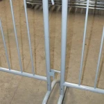 Roadway safety metal traffic barrier for crowd control