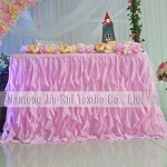 Romantic panel by panel ruffle chiffon table skirt