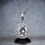 Import Round Pendant charm Necklace For Women Fashion Wedding Party Crystal Zircon Necklace Jewelry Romantic jewel decorate gift from China