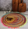 round placemat for dining table polyester placemat for BBQ Christmas parties