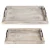 Import Rustic Vintage Food Serving Trays Set of 2 Nesting Wooden Board with Metal Handles from China
