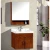 Import Sanding Wall-mounted Bathroom Wooden Furniture Oak Bathroom Cabinet from China