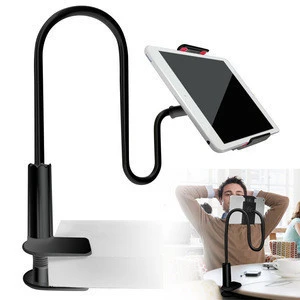 Screw Base Lazy Long Arm Mobile Stand Gooseneck Phone Holder For 4-6 inch Universal Phone Tablet