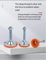 Screw machine foot rust-proof fixing Heavy duty stainless steel foot cup adjusting foot mat anti-slip and shock-proof support
