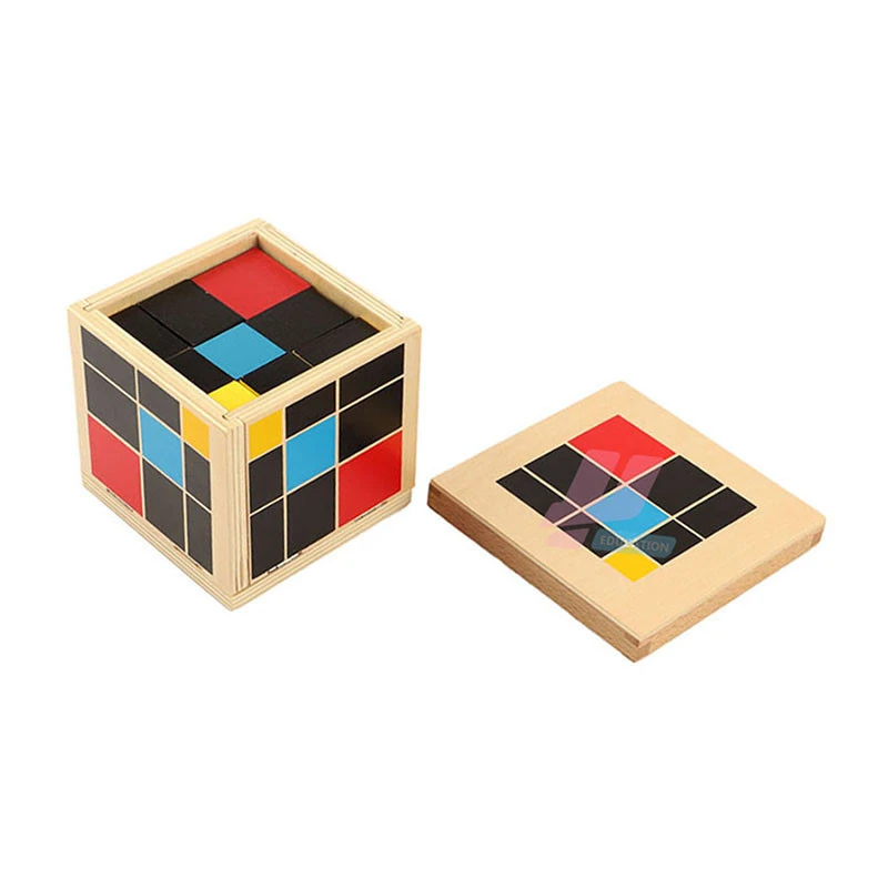 SE019(NX)  Trinomial Cube  Montessori materials    Educational wooden toy equipment  montessori for AMI and AMS
