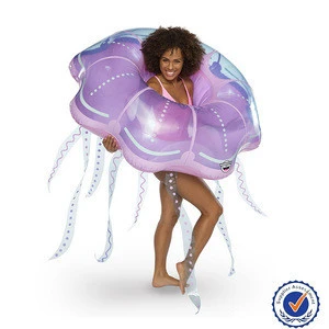 Sea monster printing inflatable flotador PVC Swim Ring