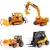 Import Set of 4 Construction Vehicles Diecast Metal Toy Play set Forklift, Bulldozer, Excavator, Tractor from China