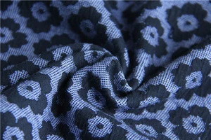 Shaoxing factory direct sale rayon jacquard elastic knitting fabric floral fabric
