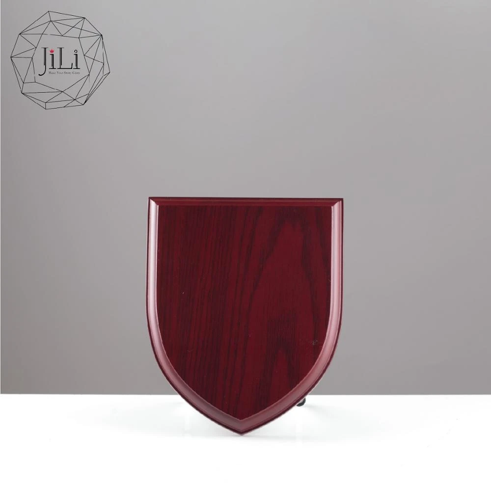 Shield shape art create wooden award plaque