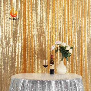 Shimmer Backdrops Sequin Fabric Christmas Rose Gold Sequin Curtains