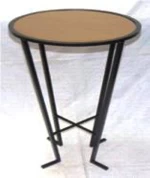 Silver plated center table with glass top