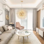 Silvi Gold Lobby Decorate Modern Circle Pendant Lamp Crystal Pendant Lighting Crystal Chandelier Pendant Lights
