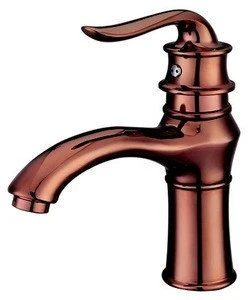 Single handle ceramic core valve bathroom accessories rose gold basin faucet