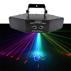 Six Eyes RGB LED Laser Stage Light for DJ Disco KTV